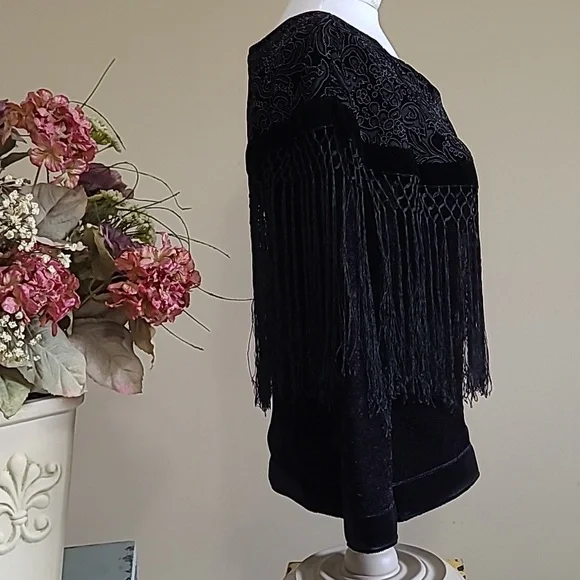 RARE Fringed Sweater The Collective Works of Berek 2 by Takako Sakon Brooch Smal